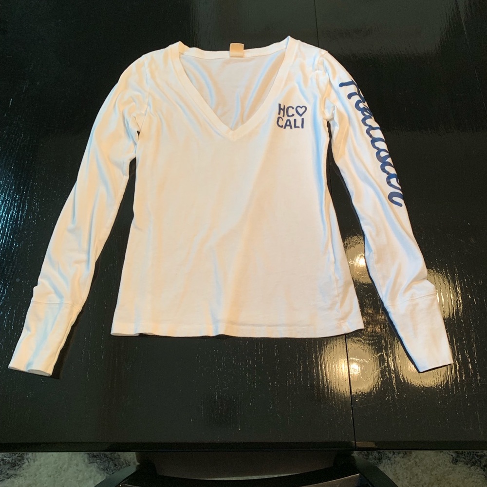 Vintage Hollister White Long Sleeved T-Shirt
